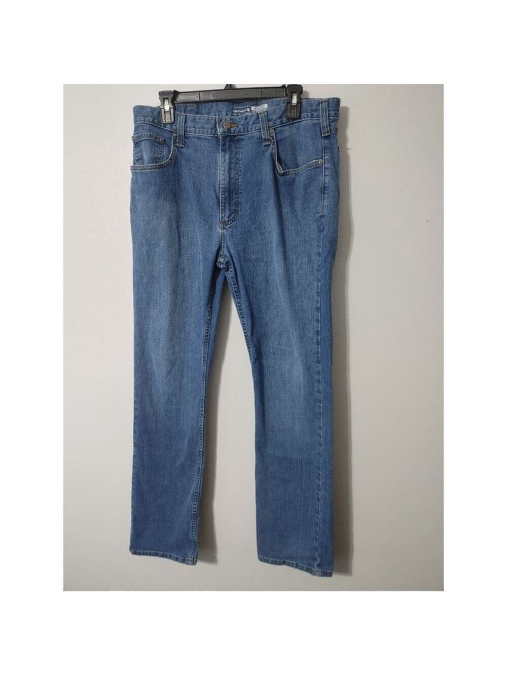 Men's Carhartt Blue Relaxed Fit Straight Jeans Waist 36x32